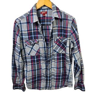 Arizona Jean Company Multicolor Plaid Flannel Button Down Shirt